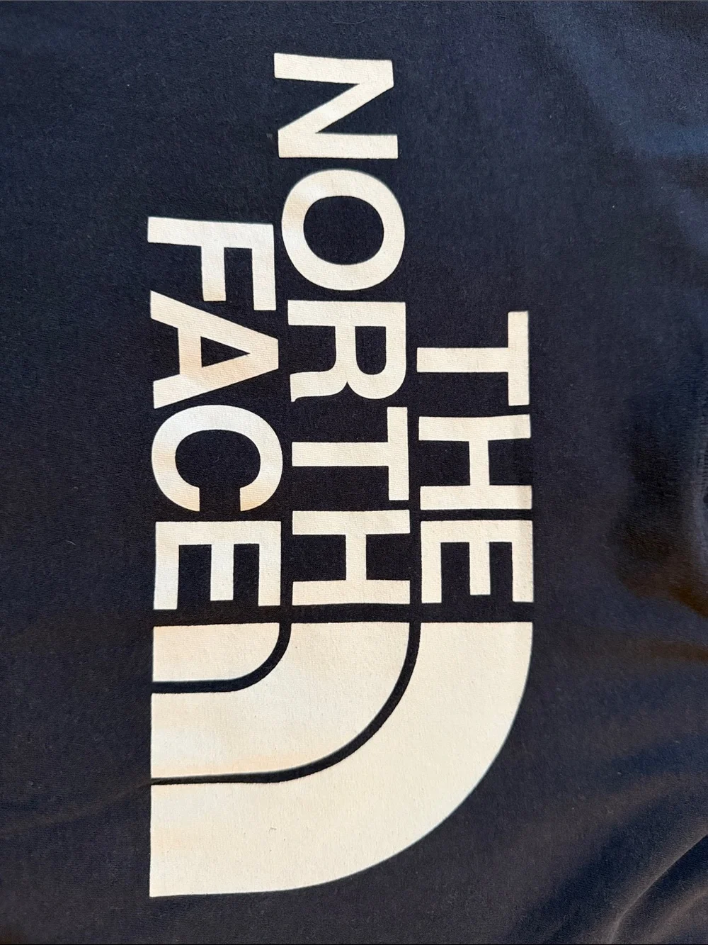 The North Face Navy Blue Tee with White Logo